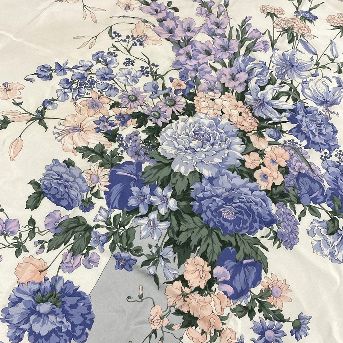 Dior 花柄 ネイビー スカーフ