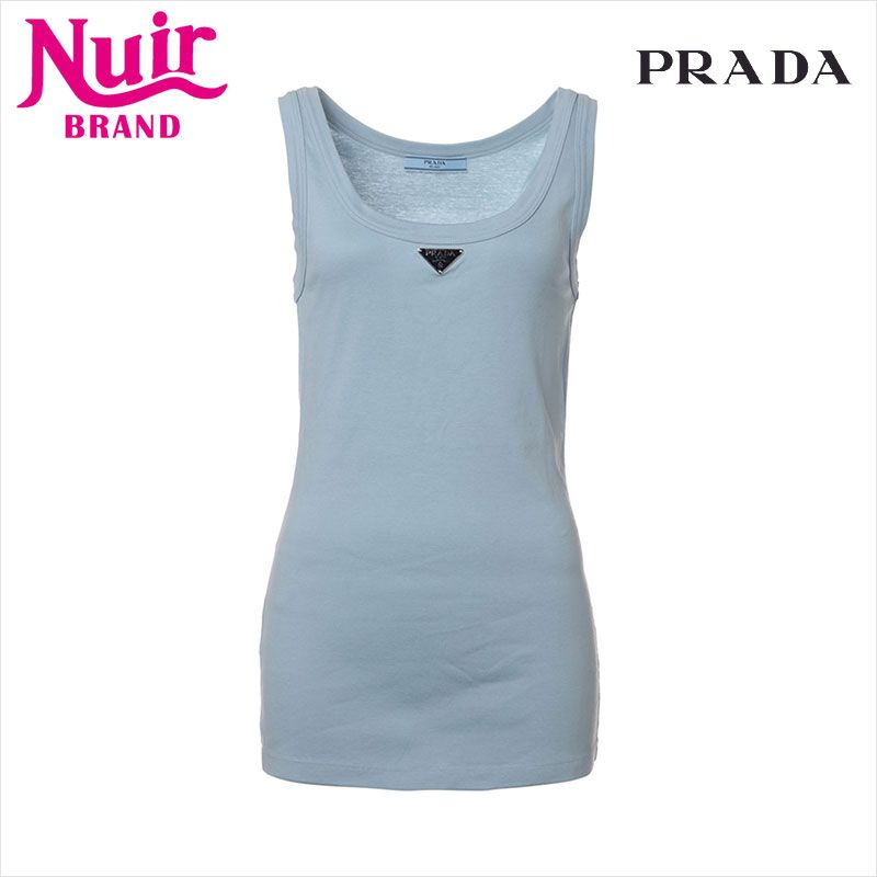 PRADA プラダ タンクトップ Size:38 2022 トライアングルロゴ 22AW