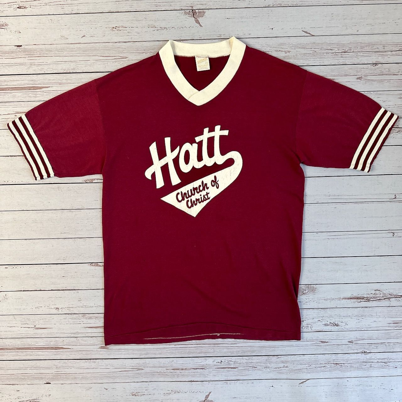 70s～80s USA製 sportswear フットボールT サイズ：L Hatt
