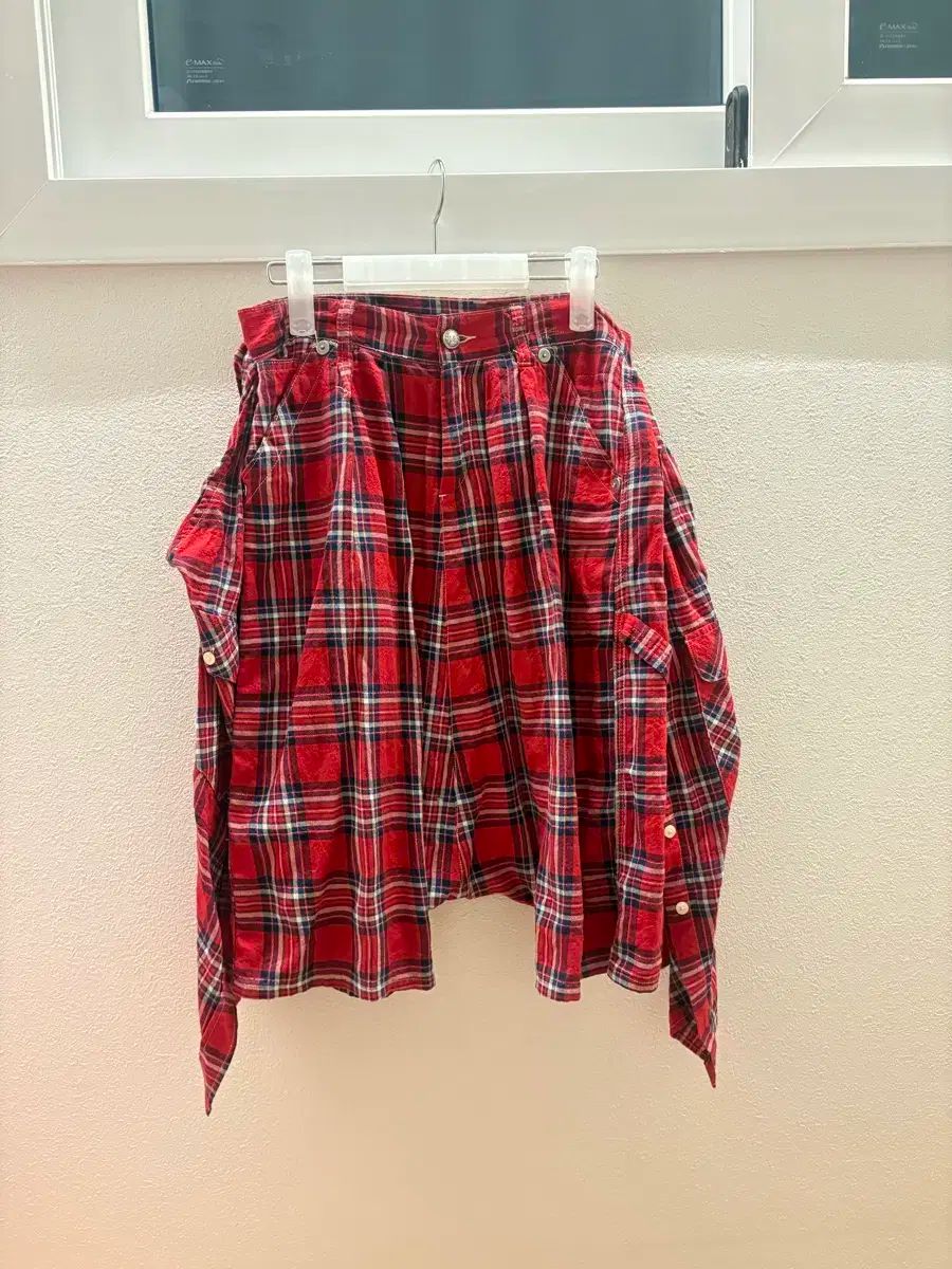 R13 シャツ レイヤード チェック パンツ