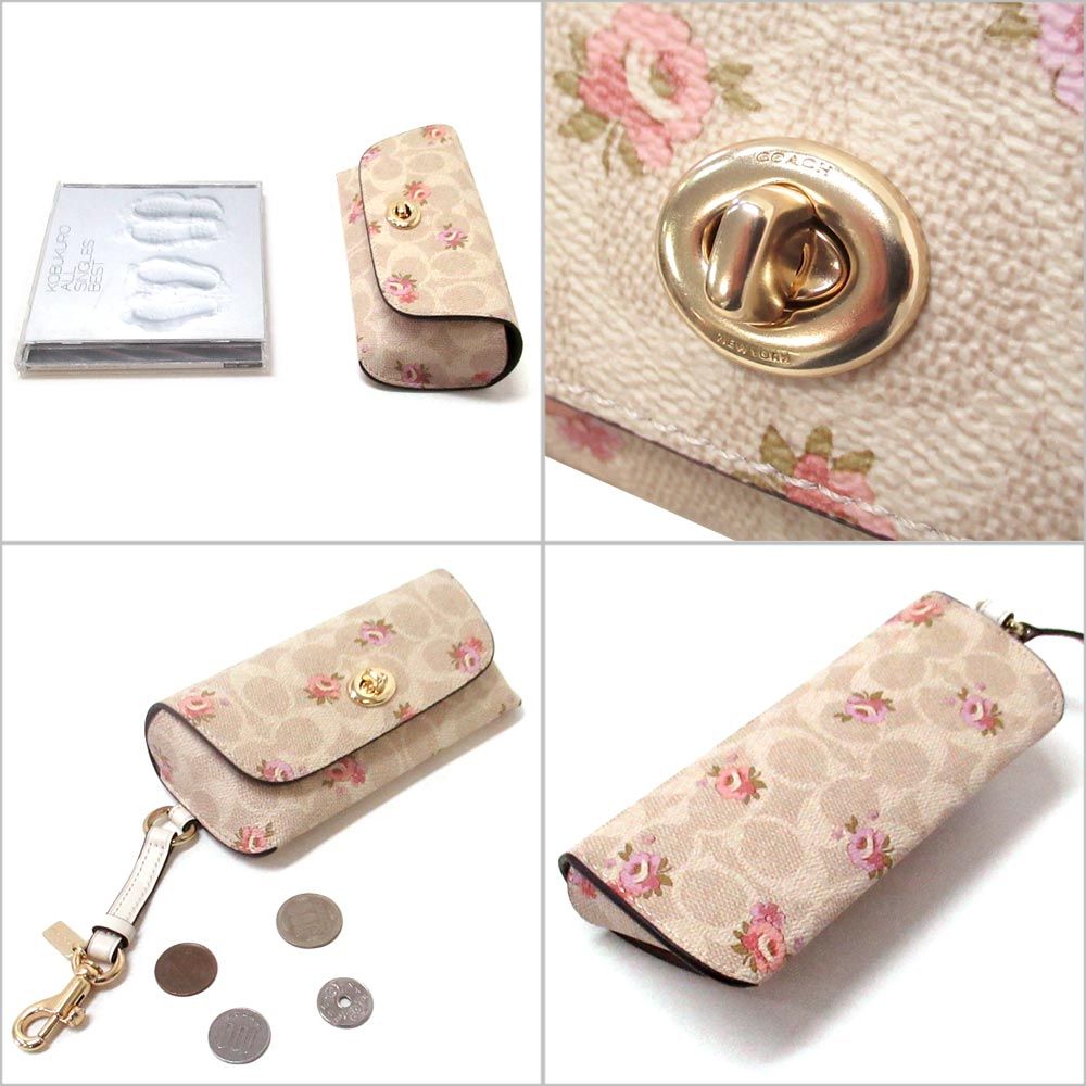 新品 COACH コーチ メガネケース サングラスケース シグネチャー 花柄 新品 未使用】コーチ COACH アウトレット シグネチャー 花柄