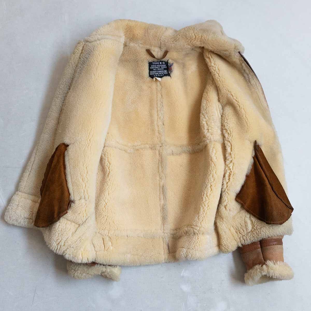 Schott（ショット）B3 フライトジャケットサイズ36ブラックムートンレザー 2025年最新】schott b3フライトジャケットの人気アイテム - メルカリ