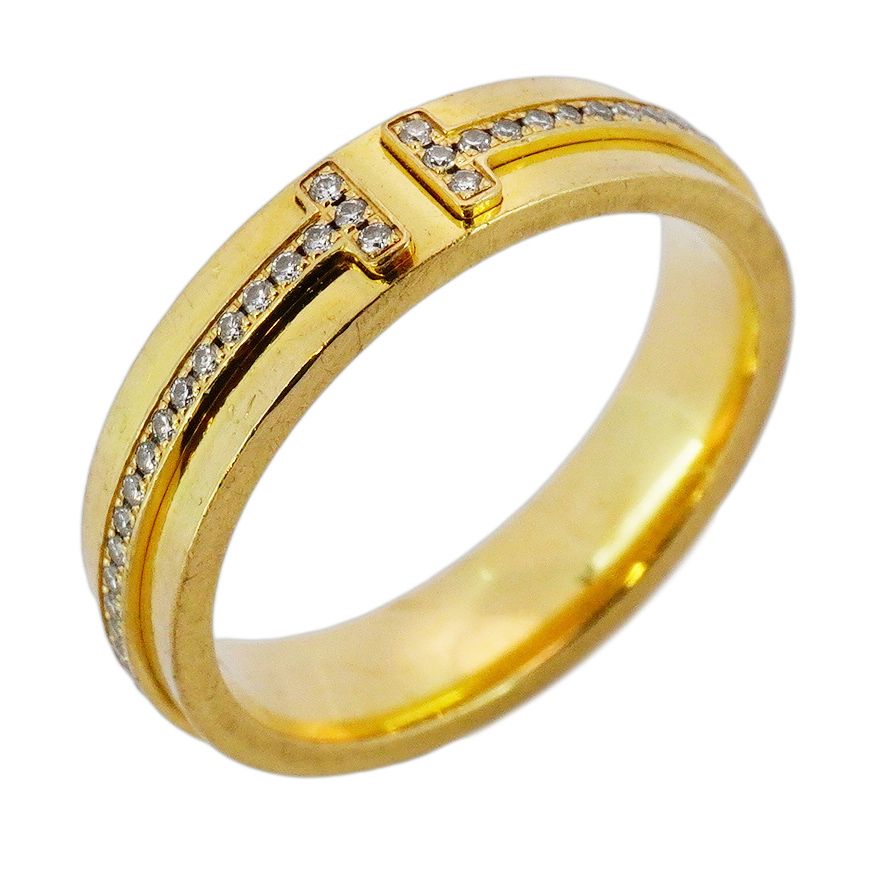 [中古]Tiffany ティファニー Tワンリング K18イエローゴールド11号 楽天市場】ティファニー Tワン ナロー リング 指輪 11号 18金 K18