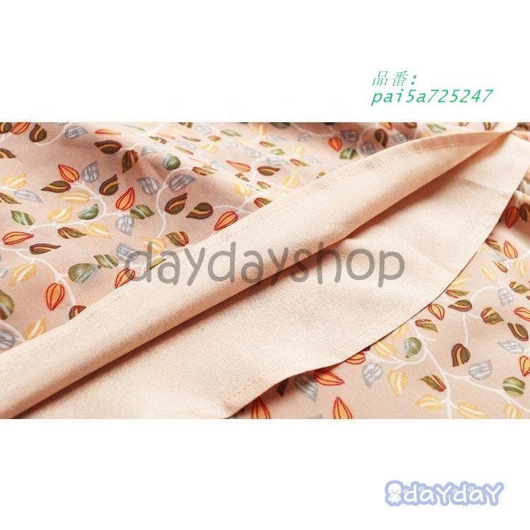 総柄 シフォンワンピ