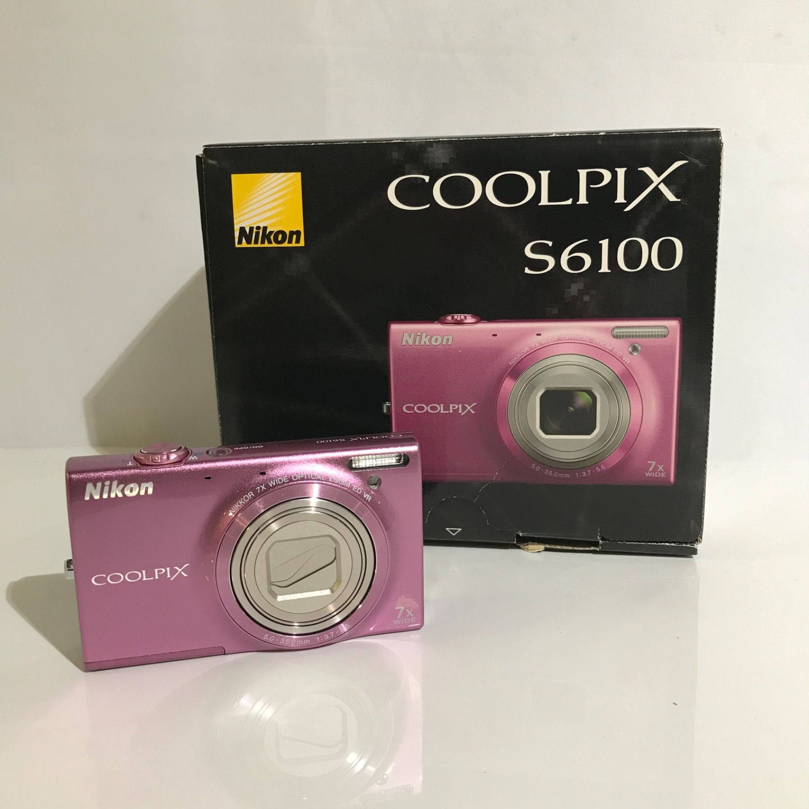 日本格安 Nikon ニコン COOLPIX S6100 ピンク 動作品+充電器等付属