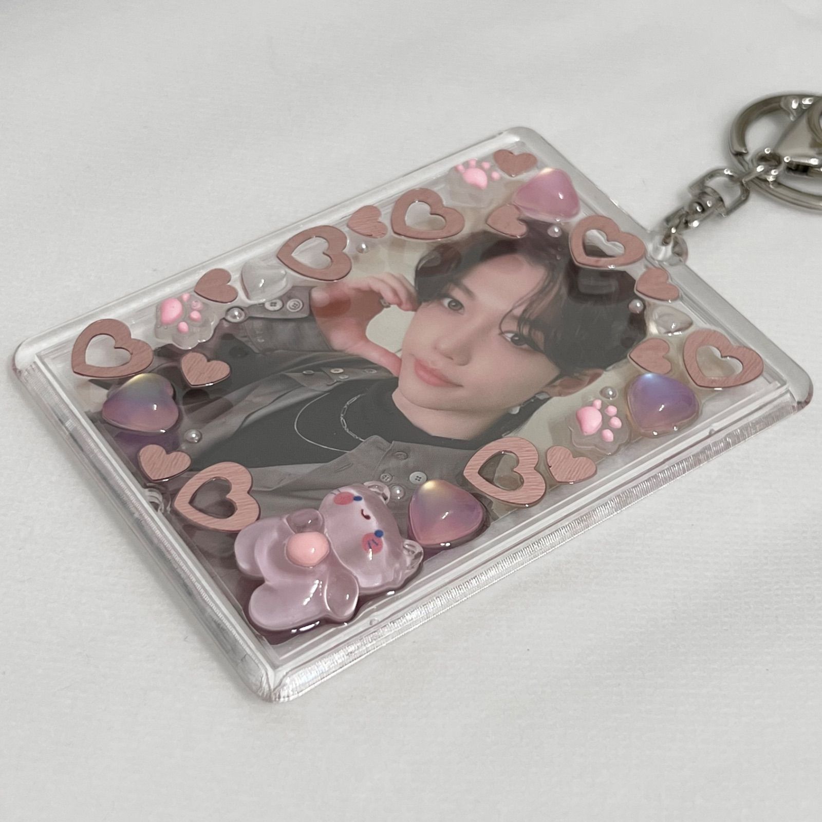 No.9 】 トレカキーホルダー ケース トレカ レジン デコ 硬質