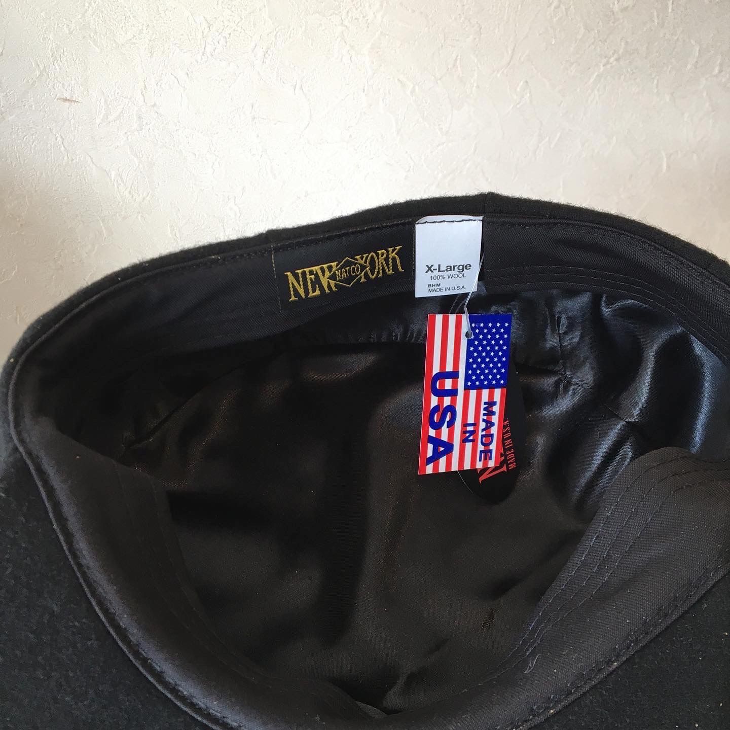 新品 Newyork Hat Wool Newsboy Cap Black ニューヨークハット ウール ニュースボーイキャップ キャスケット 帽子 US-XL (61cm)
