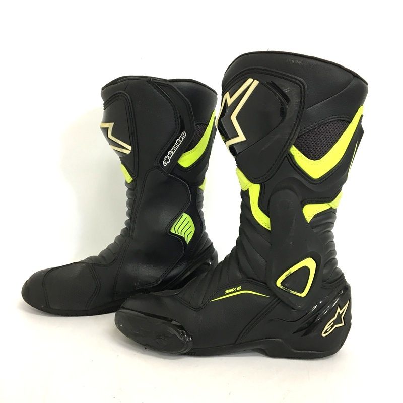alpinestars SMX-6 v2 バイクブーツ ブラック イエロー 22.5cm メンズ