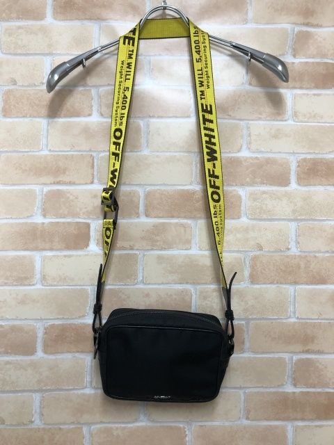 【中古】 袋有 Off-White オフホワイト テクニカルクロスボディバッグ ブラック  111387735