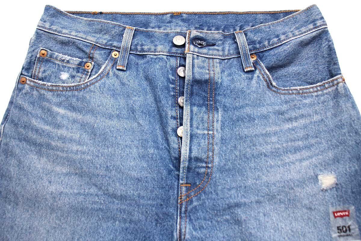 未使用★Levi'sリーバイス 501 USED加工 デニムパンツ w29 L30★SDP2707ジーンズ ストレート ヒゲ ダメージ クラッシュ ユーズドウォッシュ