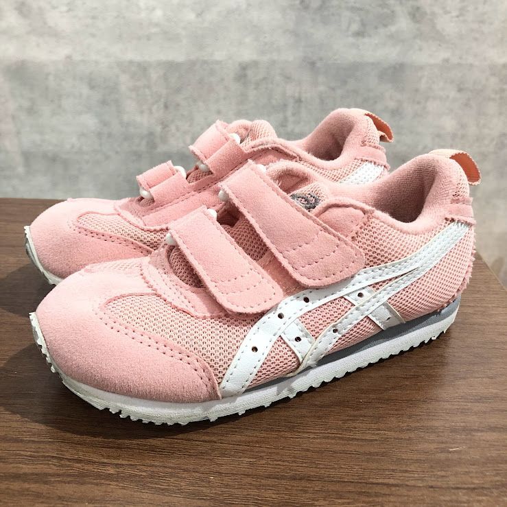 良品】Asics アシックス スニーカー 子供靴 17.5㎝ メティッド ナロー MINI ローズ×ホワイト メルカリ