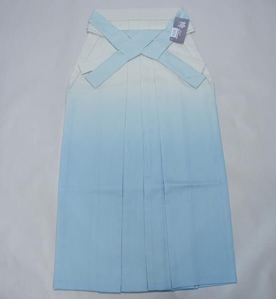 袴 単品 無地 暈し 袴下87,91,95cm アイボリー×水色 NO38256 袴 単品 無地袴 暈し 袴下87cm,91cm,95cm アイボリー×水色 紐裏