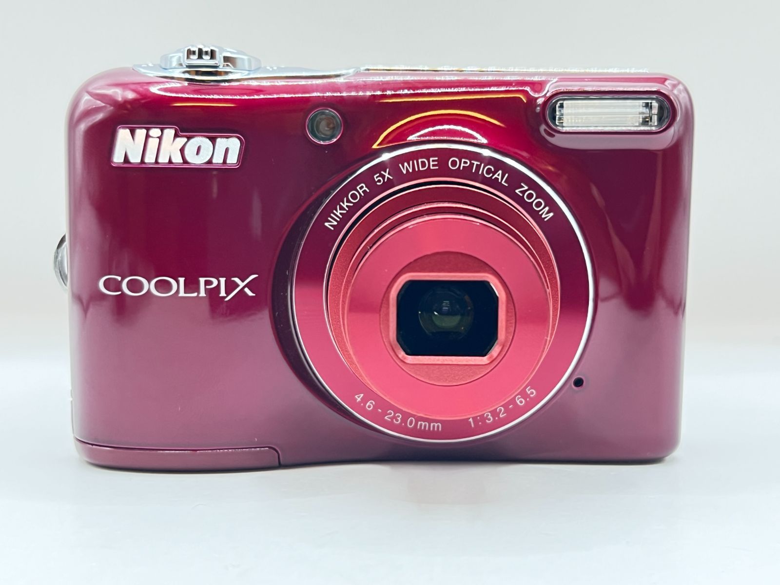極上品 Nikon ニコン COOLPIX L30 レッド コンパクトデジタルカメラ