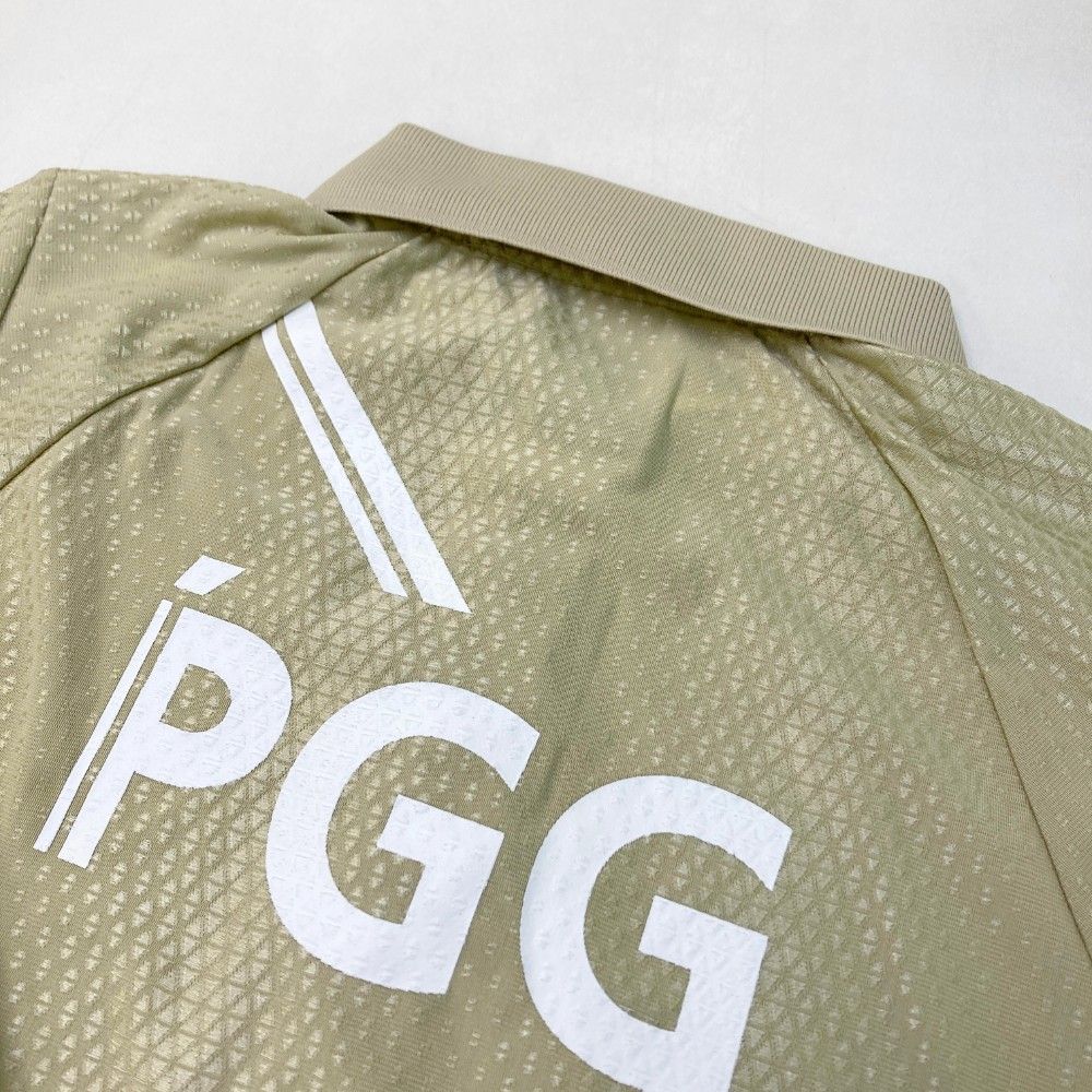 サイズ：1 PGG PEARLY GATES パーリーゲイツ 2024年モデル 半袖ポロシャツ 総柄 ベージュ系 [240101426659] ゴルフウェア レディース ストスト サイズ：1 PGG PEARLY GATES パーリーゲイツ 2024年モデル 半袖