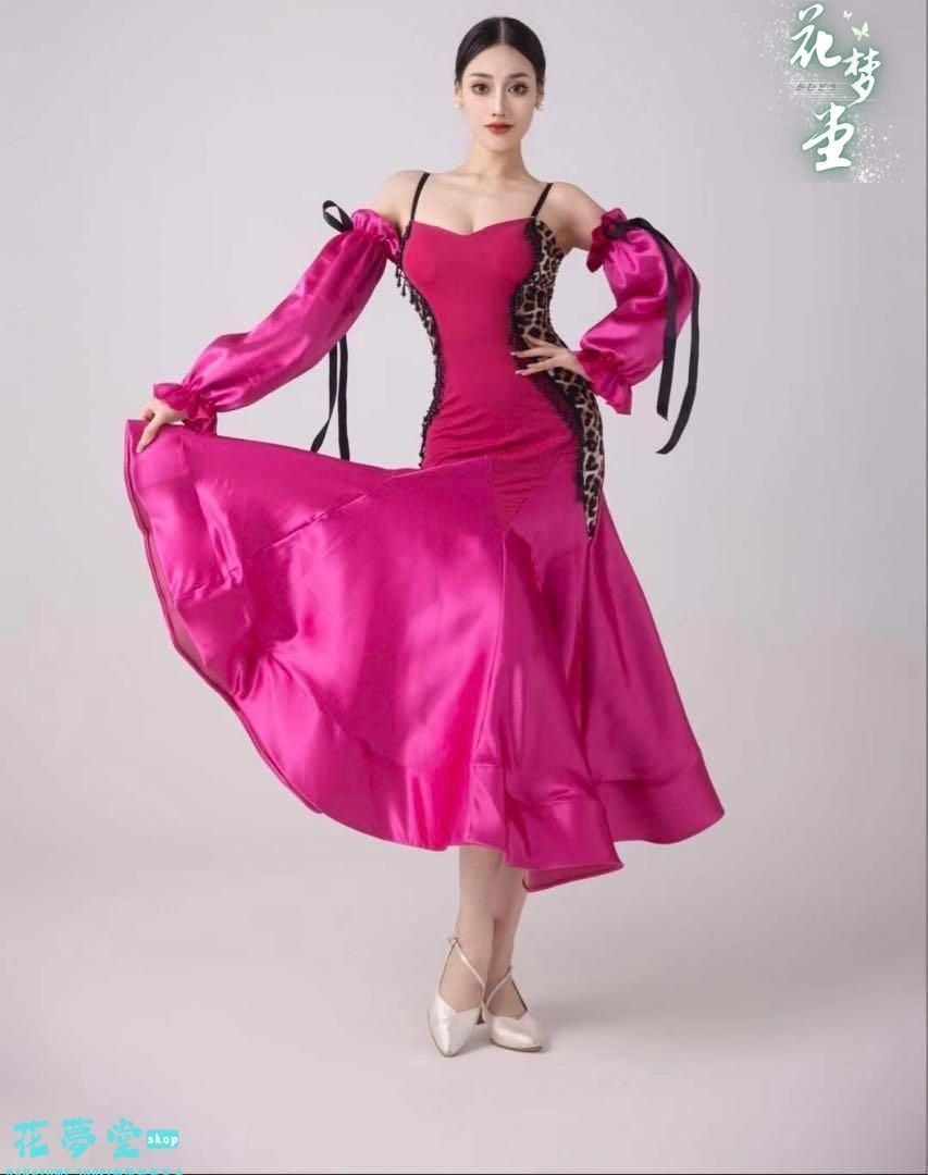 25年 ♥社交ダンス衣装 ダンスドレス ダンスウェア ダンス ドレス 撮影会 舞台 イベント 原野空間-88