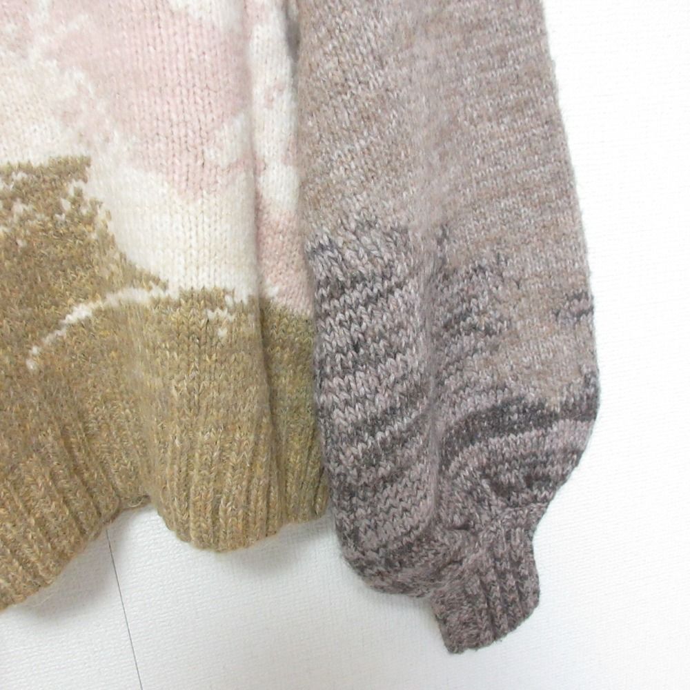 美品 21AW AMERI アメリ ANDREA ABSTRACT PAINT KNIT プル