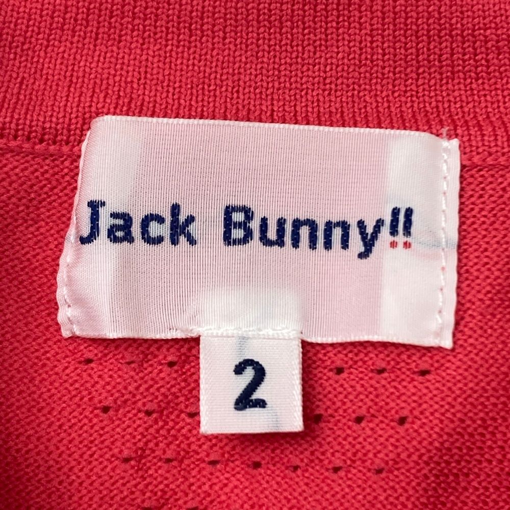 サイズ：2 JACK BUNNY ジャックバニー 2023年モデル 半袖ニットセーター  ピンク系 [240101494993] ゴルフウェア レディース ストスト サイズ：2 JACK BUNNY ジャックバニー 2023年モデル 半袖ニット