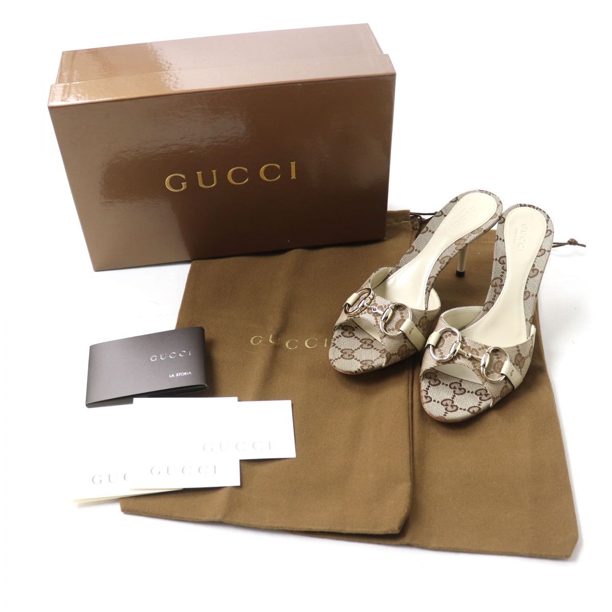 未使用品☆GUCCI グッチ 138532 GGキャンバス ホースビット