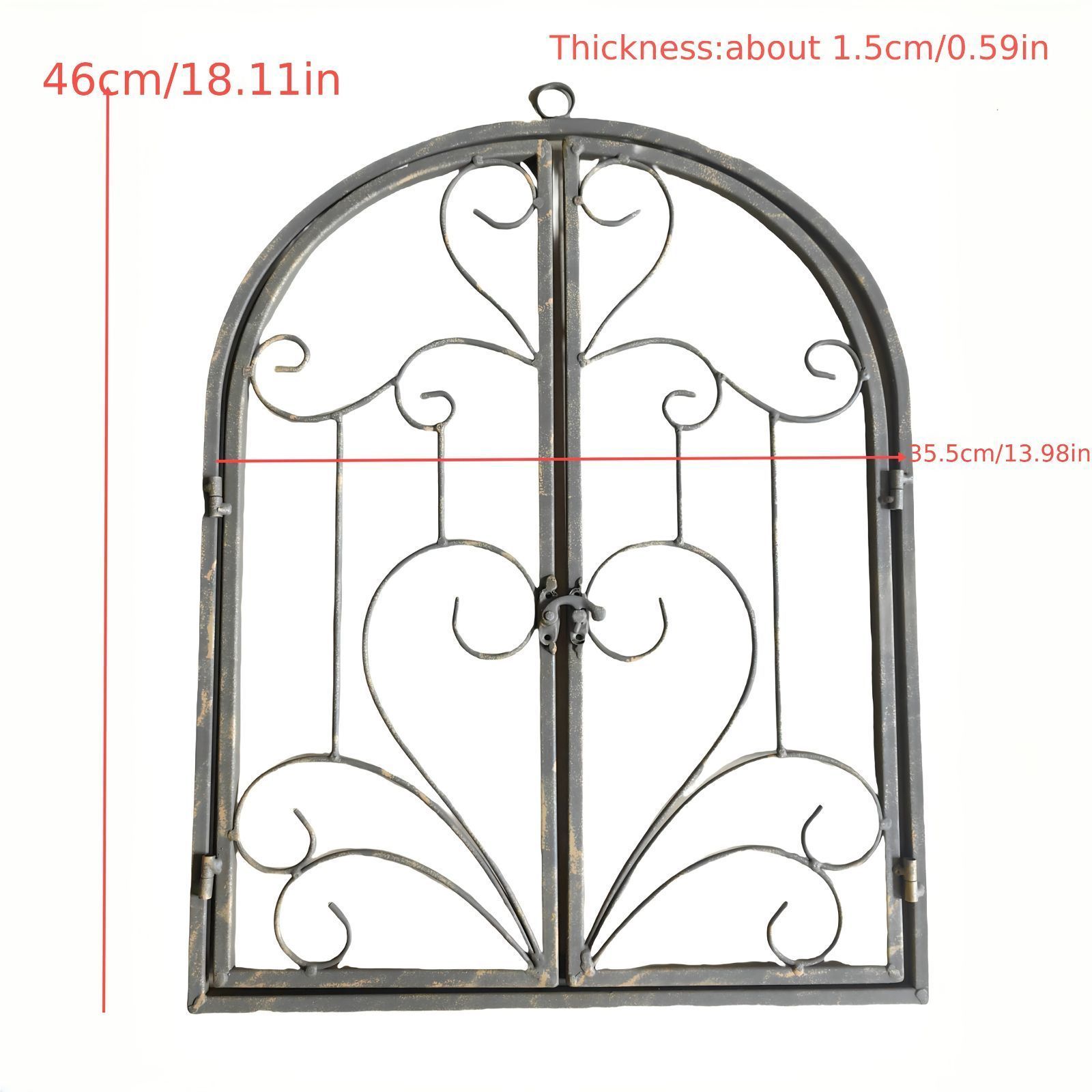 フレンチ アンティークアイアンウォールデコ 窓格子 可愛い