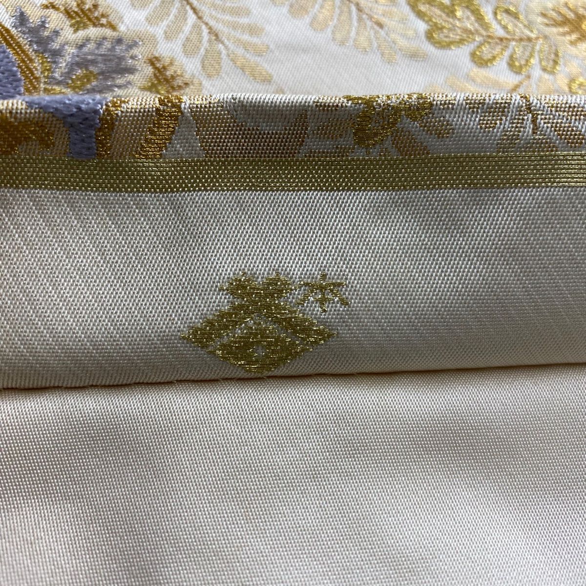 【閑寂堂】旧家蔵出 金銀糸箔『花唐草』袋帯■