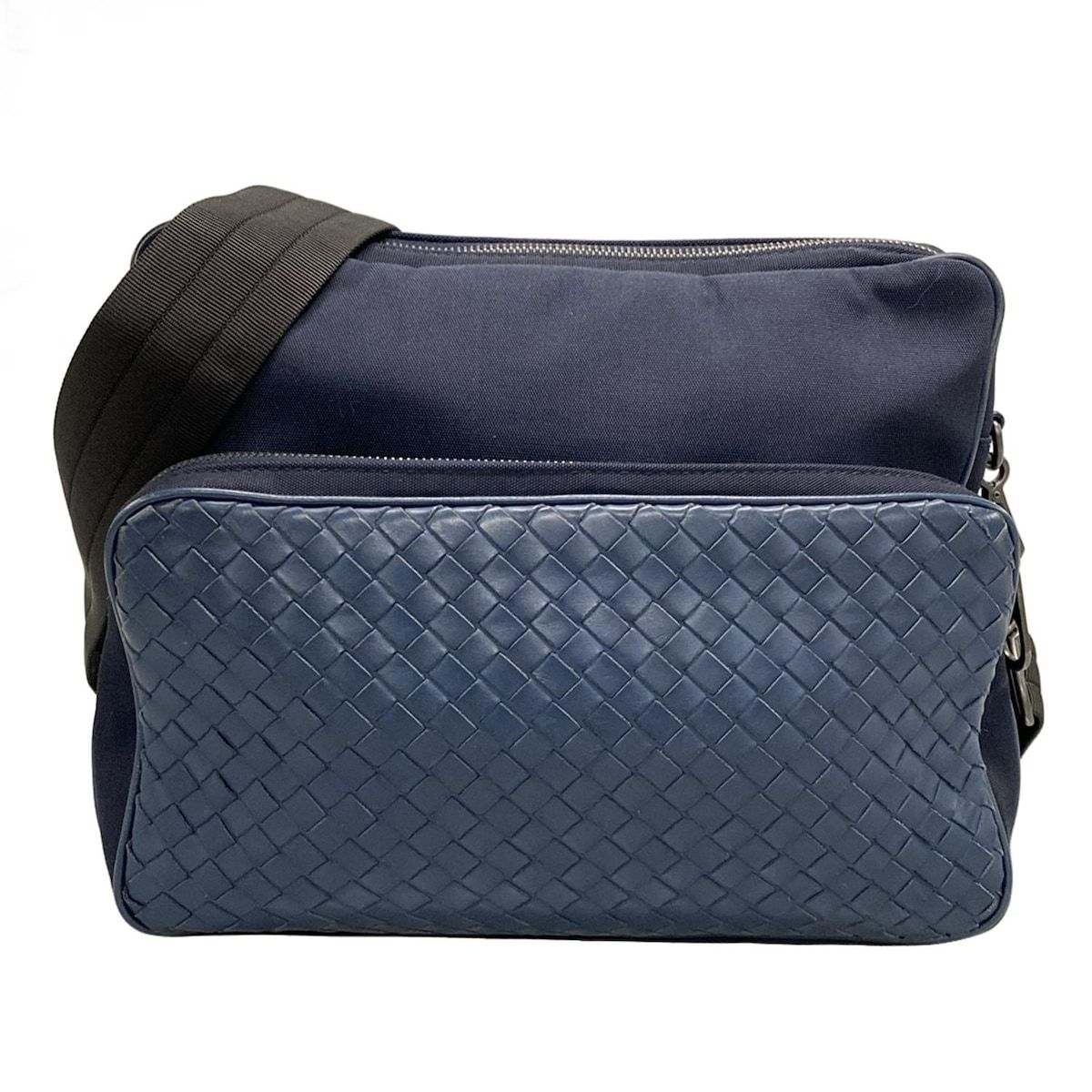 BOTTEGA VENETA ボッテガヴェネタ ショルダーバッグ イントレチャート ネイビー ストラップ着脱可 レザー