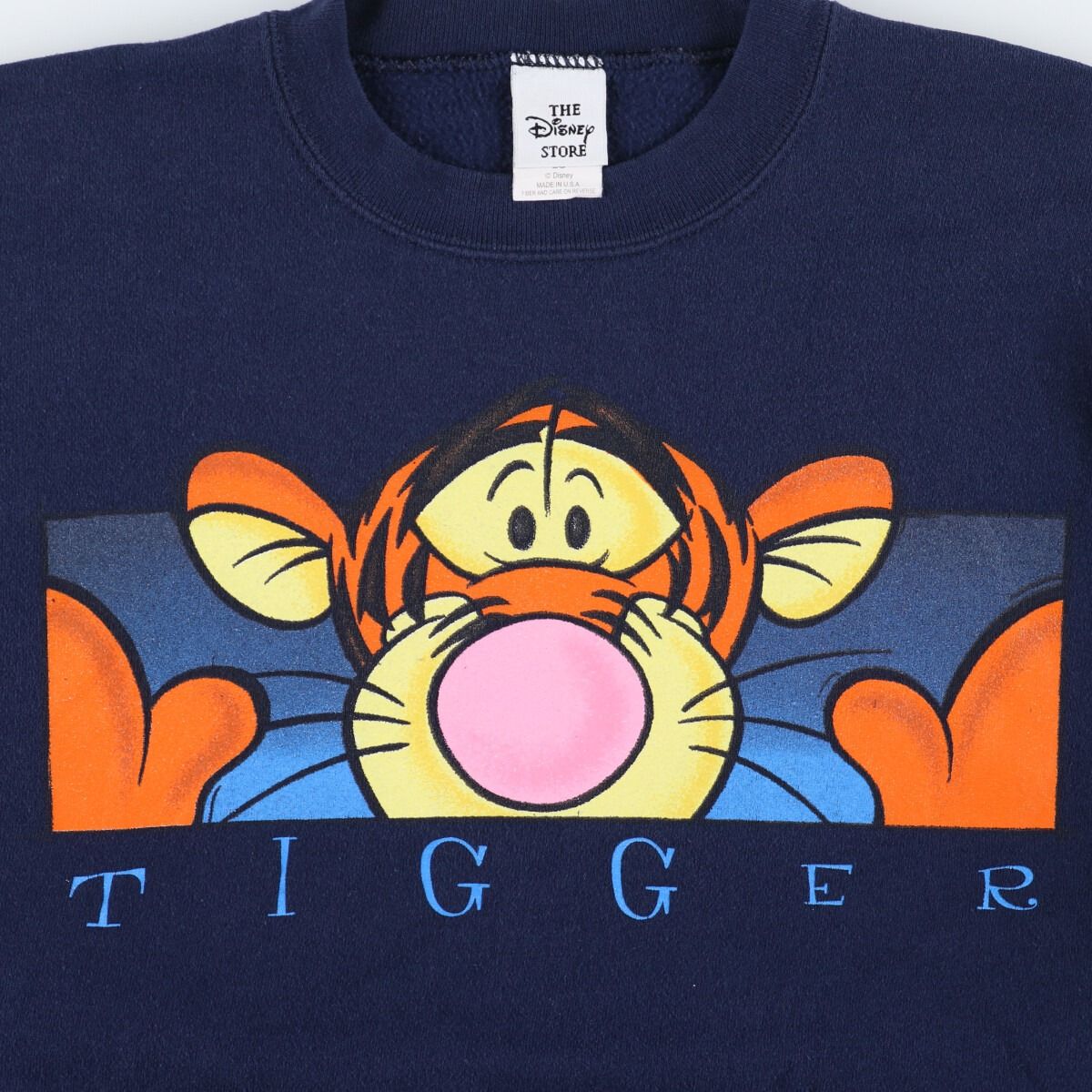 古着 THE DISNEY STORE TIGGER ティガー キャラクタースウェットシャツ 