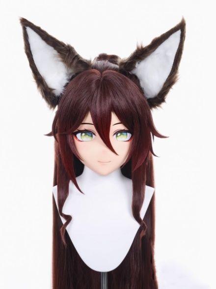 ☆即納 全頭マスク カツラ付き ロック付き NO.224 フルマスク ドール