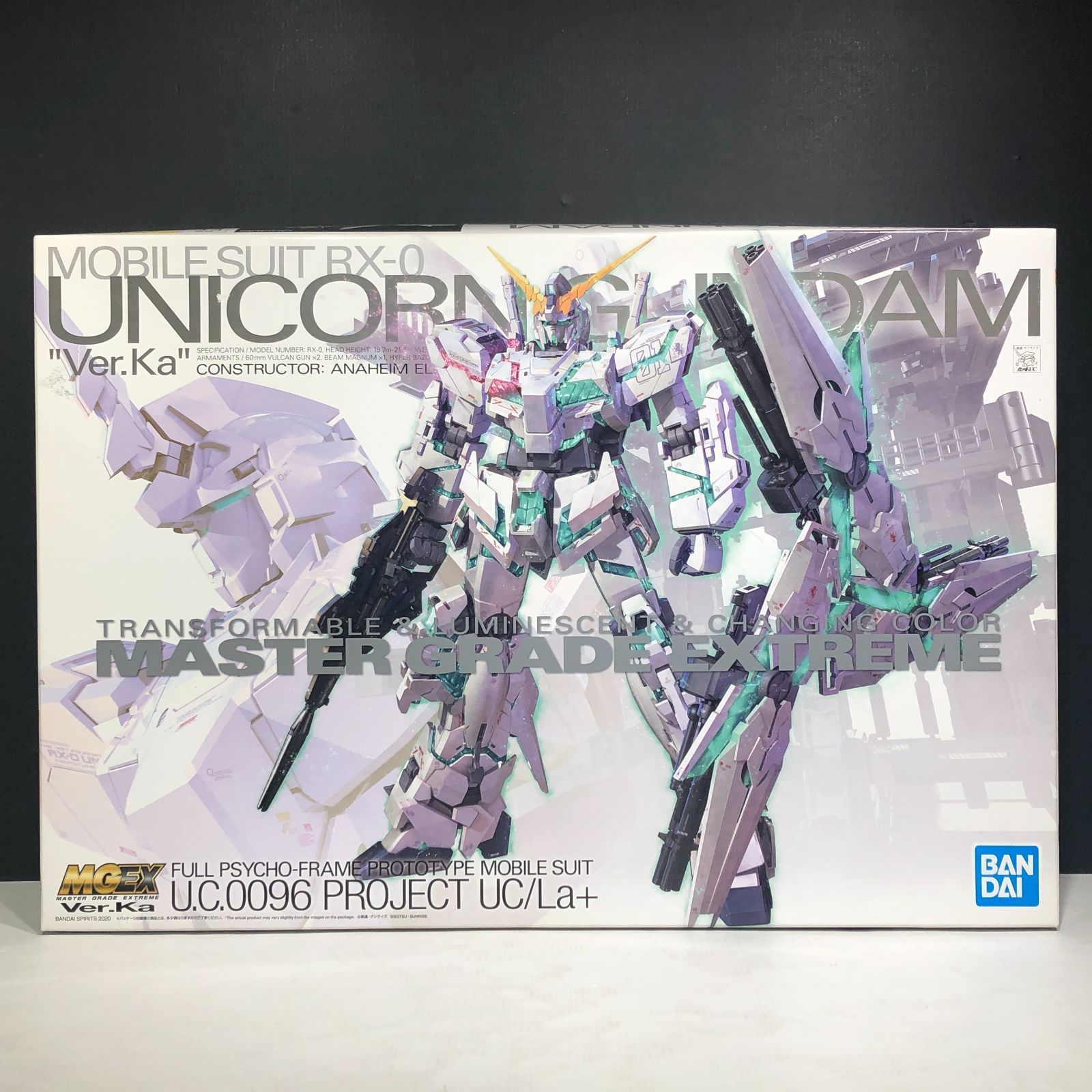 城東42-036】BANDAI MGEX 1/100 ユニコーンガンダム Ver.Ka 組立済み