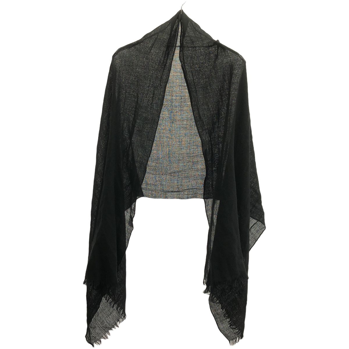 銀座 TAYA マフラー チャコールグレー×黒 カシミヤ フィッシュボーン