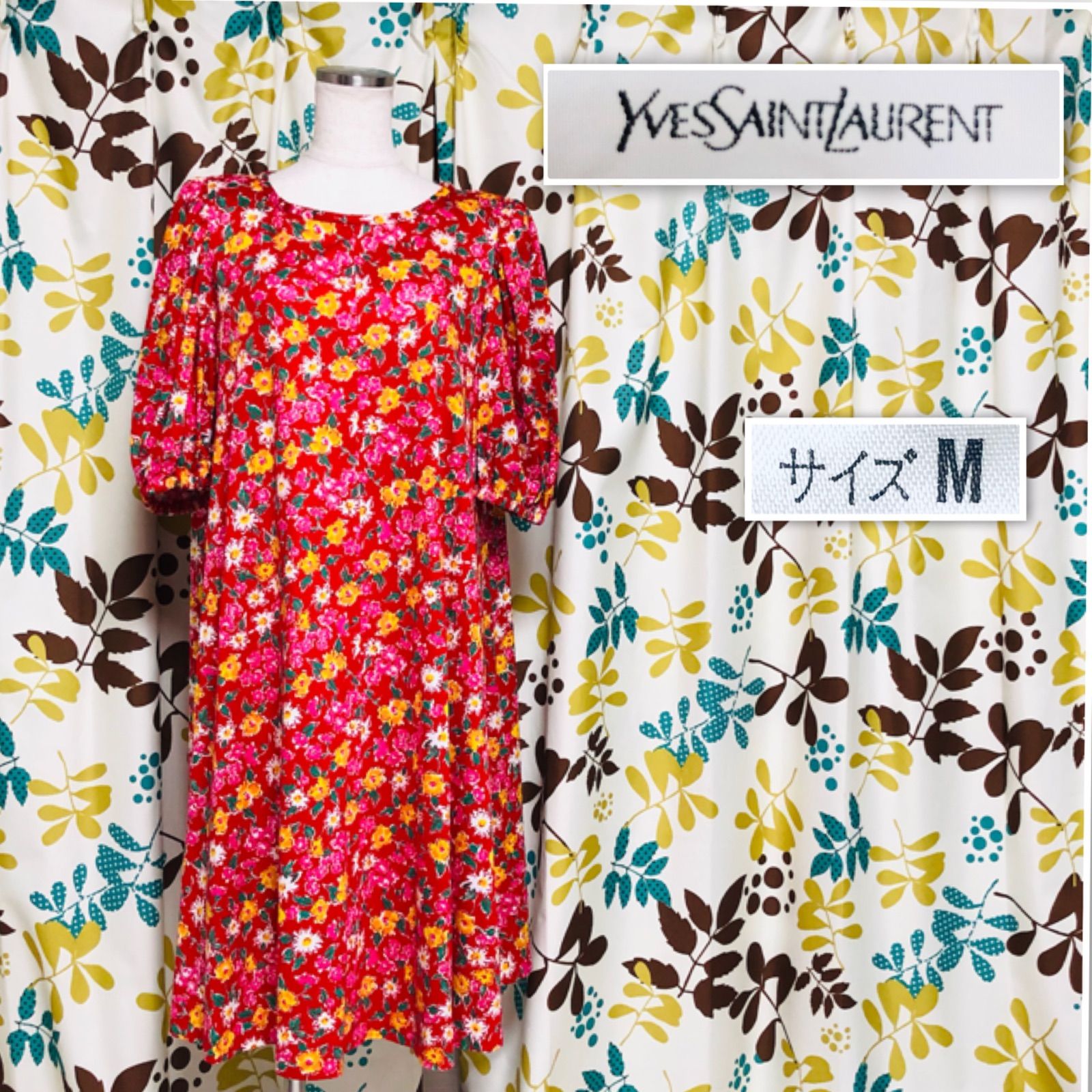 極美品 イブサンローラン イヴサンローラン ワンピース ドッド 極美品 イブサンローラン イヴサンローラン ワンピース ドッド