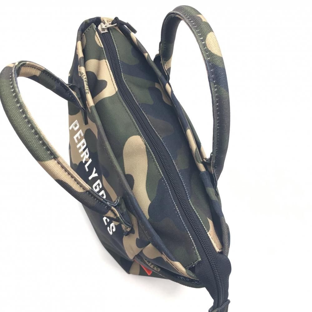 超美品】パーリーゲイツ カートバッグ カーキ×黒 カモフラ ニコちゃん