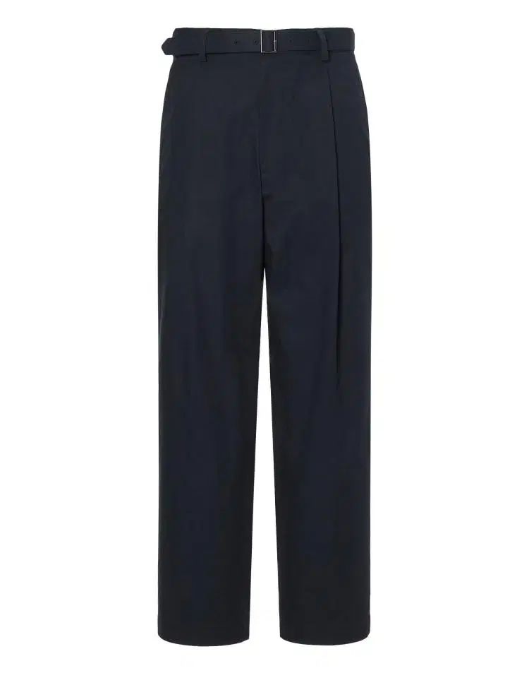 HAZZYS(へジス) 一体型ベルト ベギーフィット ワイド パンツ ネイビー 30 32 新品