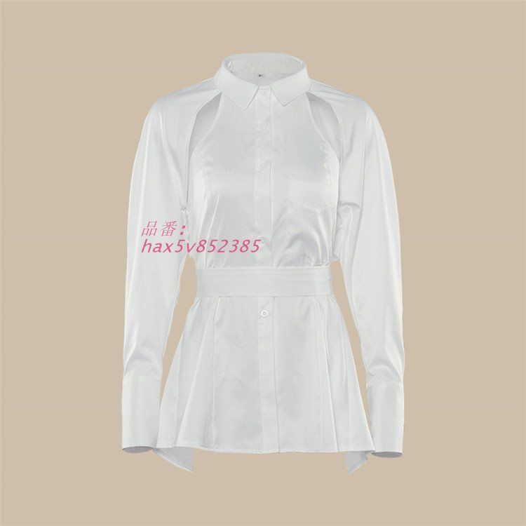 スリット長袖シャツ韓国ファッ hax5v852385