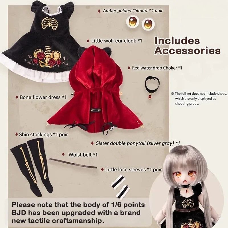 アンティーク　ミニョネット　ドール　＊赤いリボンの女の子＊ TinyFox 幼い赤狼 リトルアンナ 1/6スケールMJDドール - メルカリ