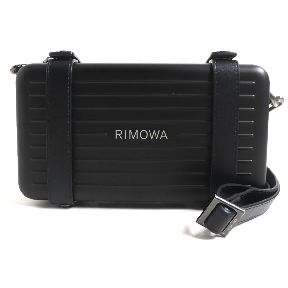 未使用品▼RIMOWA リモワ パーソナル アルミニウム クロスボディバッグ ブラック×ガンメタリック ドイツ製 メンズ 箱・保存袋付き