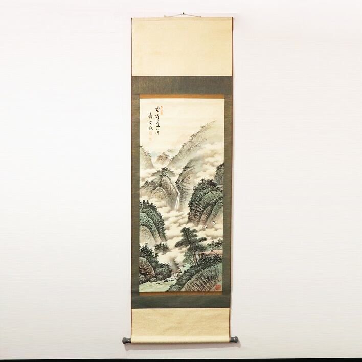 作家不明 山水画 掛軸 No.200123-52 梱包サイズ80