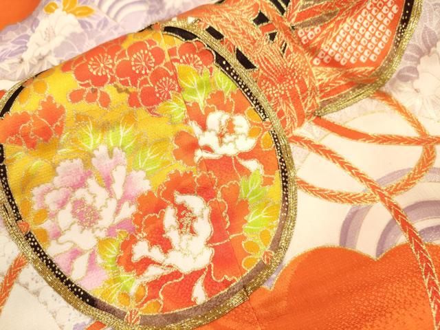 410ag99◎七五三 七歳 女児 着物&袋帯 部分絞り 金駒刺繍金彩◎美品 楽天市場】七五三 7歳 女の子 着物セット 正絹 金駒刺繍 日本製