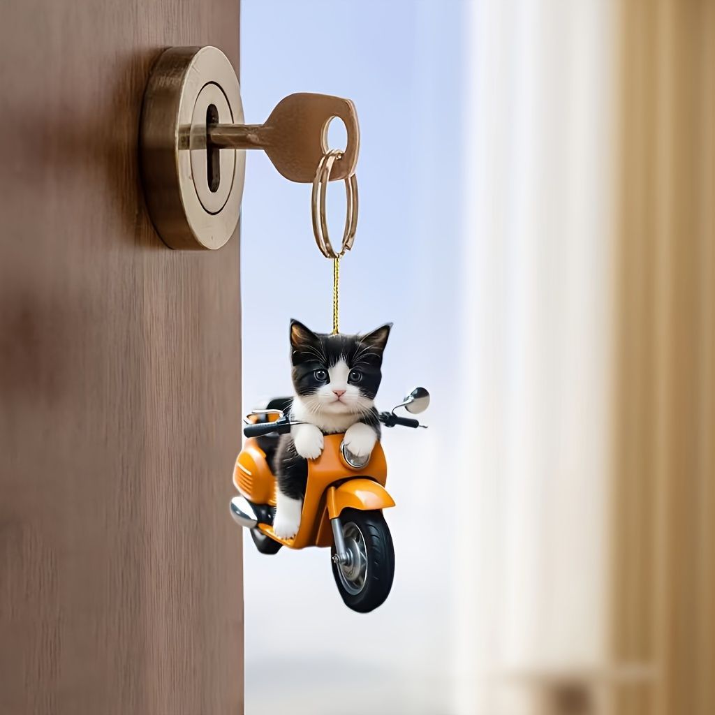 ポストカード シャムネコ 猫 ねこ バイク バイカー by Fox