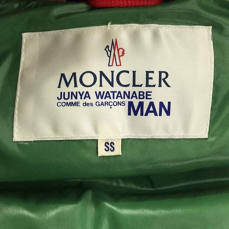 JUNYAWATANABE COMMEdesGARCONS MAN / ジュンヤワタナベマン | × MONCLER / モンクレール レザー切替  ツイード ダウンベスト | SS | ブラウン | メンズ - メルカリ