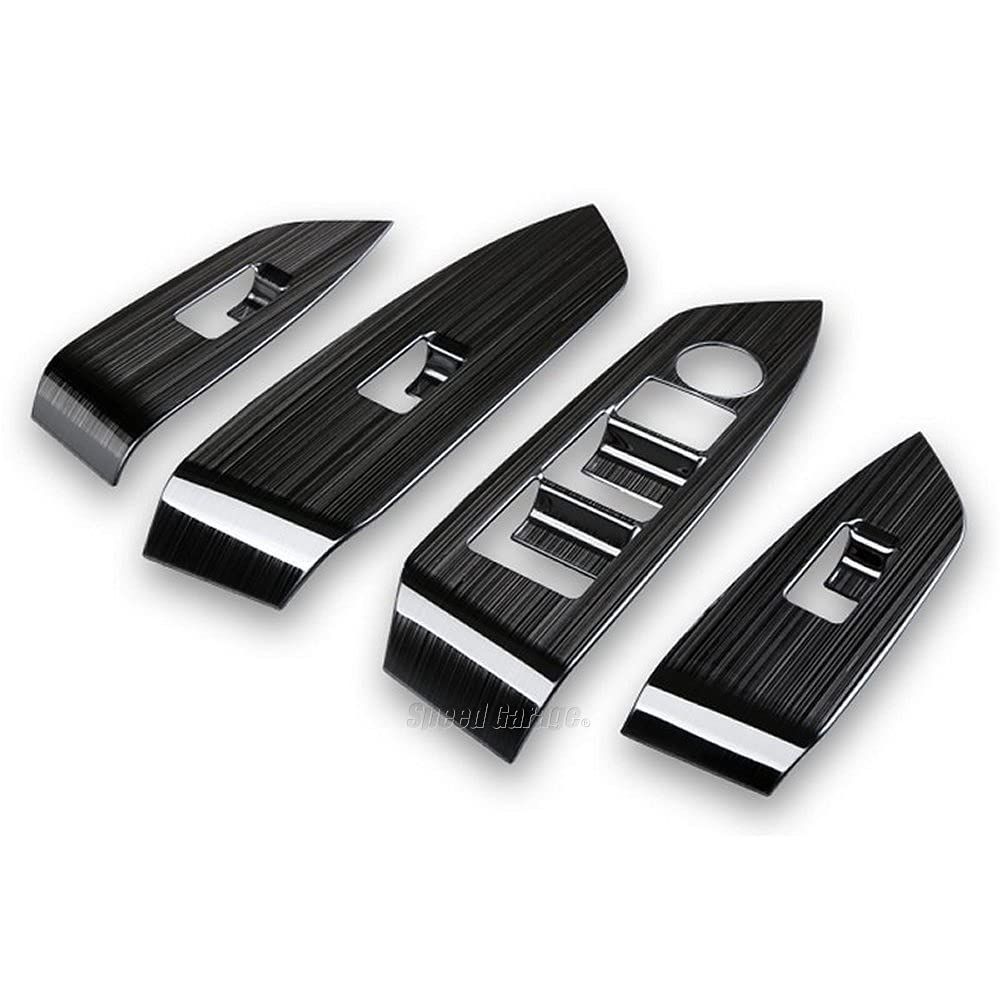 Speed Garage マツダ CX 5 KF 系 ドア スイッチ パネル カバー ガーニッシュ ヘアライン ブラック for MAZDA インテリア 内装 ドレスアップ カスタム パーツ