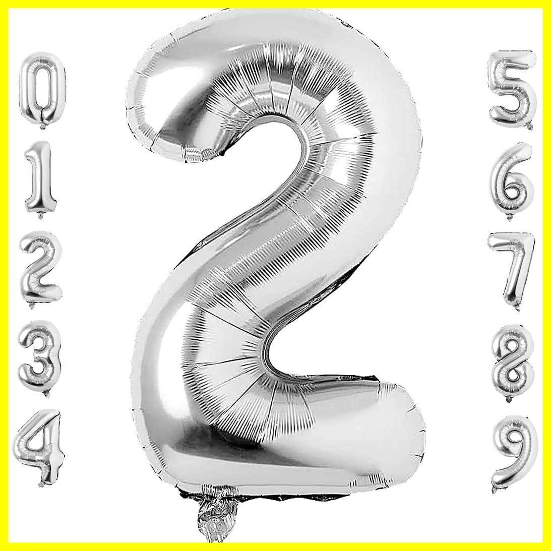 数字 バルーン シルバー 誕生日 ウェディング パーティー (4)