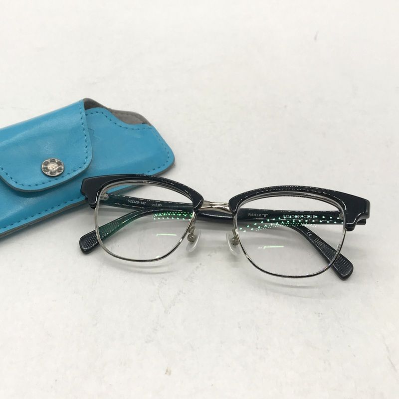 BOSTON CLUB FISHER “R” 眼鏡 跳ね上げフレーム メガネ アイウェア めがね ウェリントン ハーフリム ボストンクラブ 服飾小物 B12800
