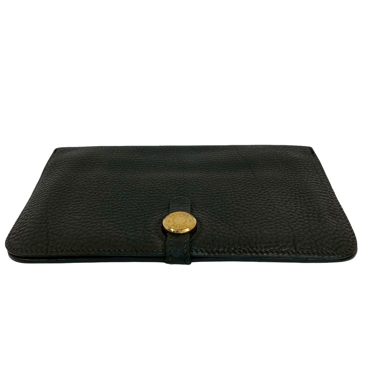 【極上素材】HERMES ブラック 長財布【ドゴンGM】トリヨン【□C刻印】黒 極 美品 □H刻印 HERMES エルメス ドゴン GM トリヨンクレマンス