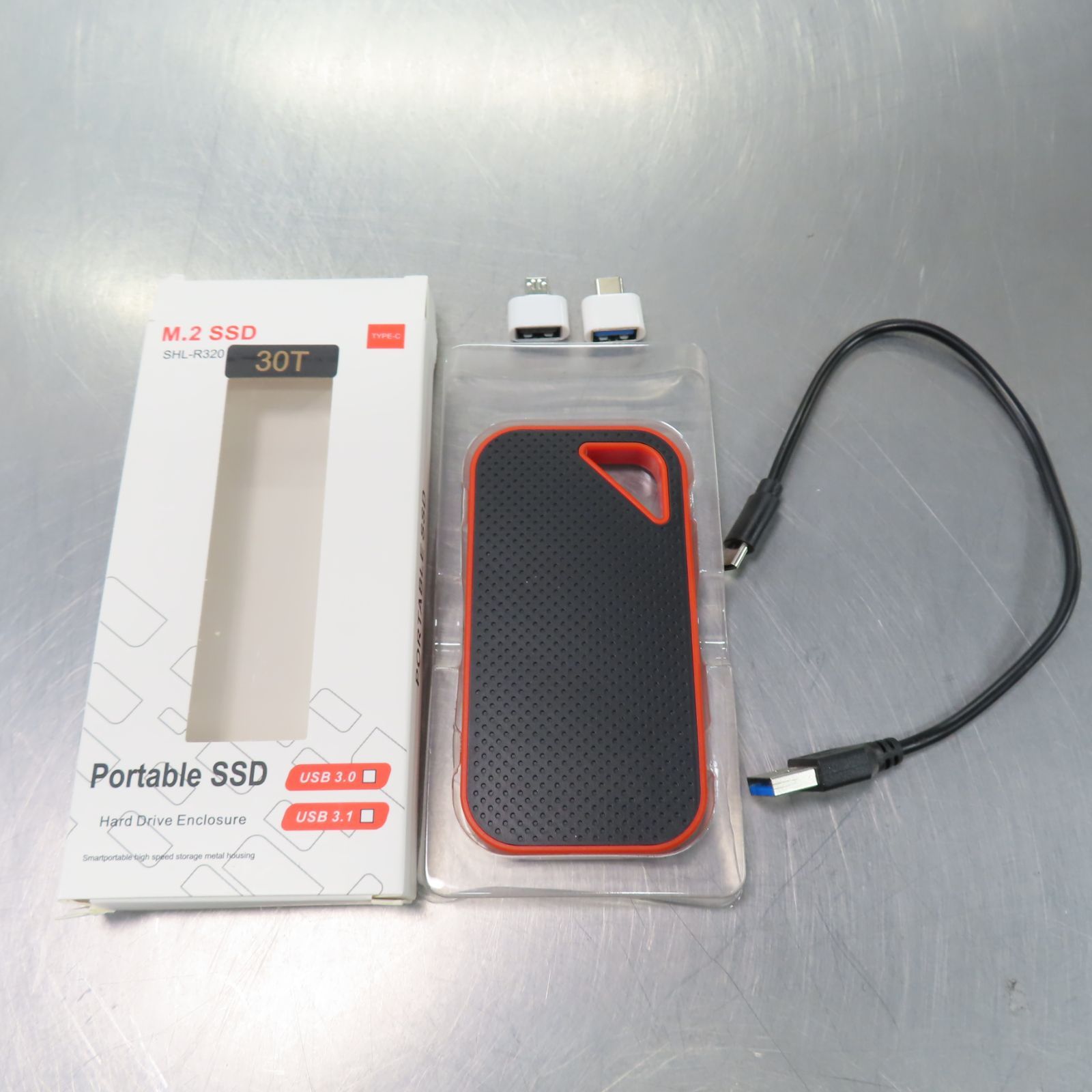 未使用品 ポータブルSSD 30TB USB3.0 3.1 SHL-R320 TYPE-C B