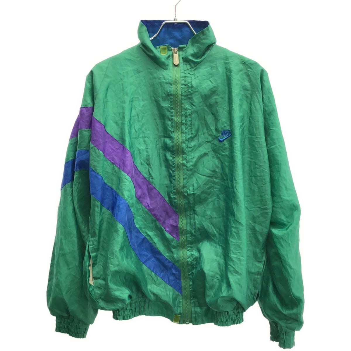 NIKE ナイキ 1990's 銀タグ ナイロントラックジャケット  グリーン TG