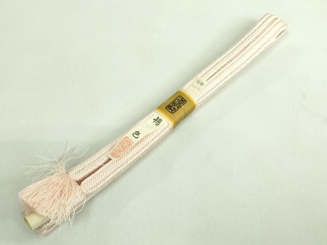 平和屋本店□極上 有職組紐道明 帯締め 冠組 鴇色 宮内庁御用 国立  