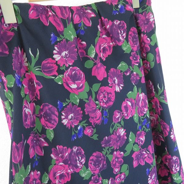 a ローラアシュレイ LAURAASHLEY スカート ロング 11 紺 ピンク