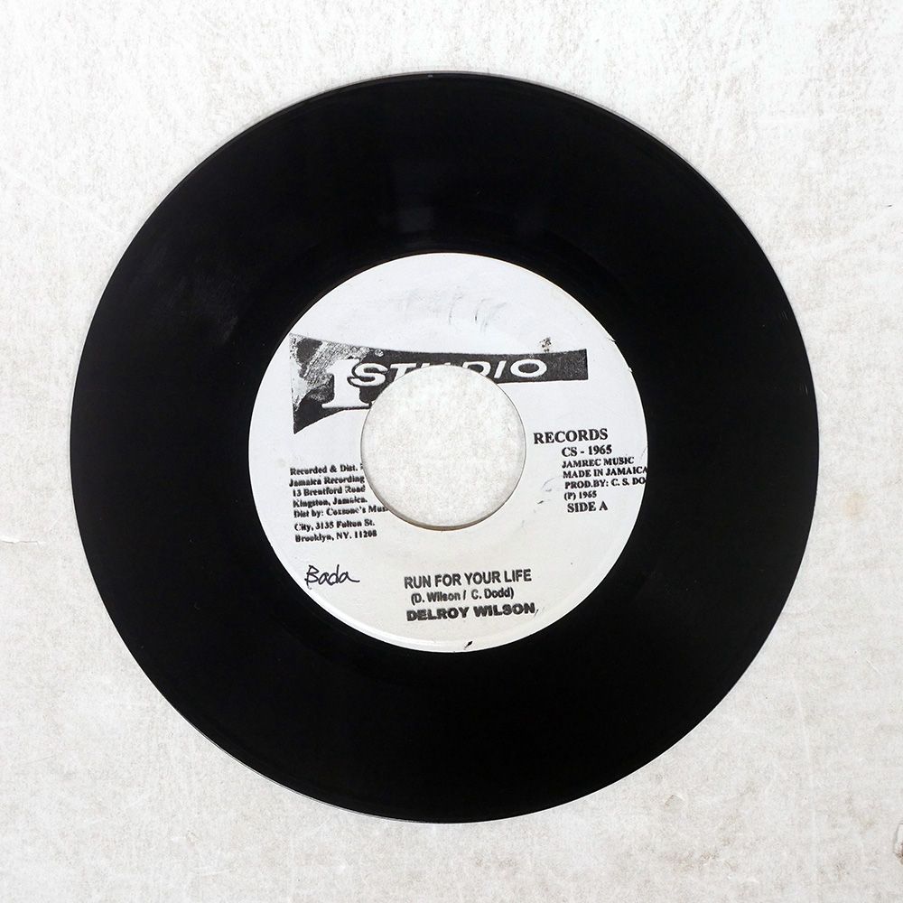 ジャマイカ盤 DELROY WILSON/RUN FOR YOUR LIFE/STUDIO ONE
