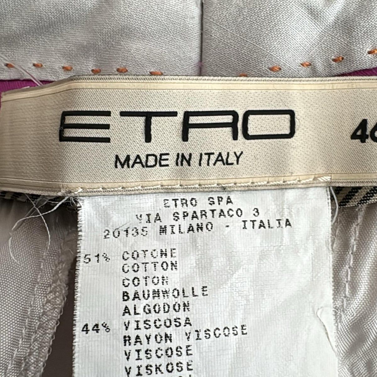 ETRO エトロ パンツ【サイズ40 M相当】【総柄】【美品】 楽天市場】ETRO エトロ パンツ サイズ:32 ペイズリー ジャガード
