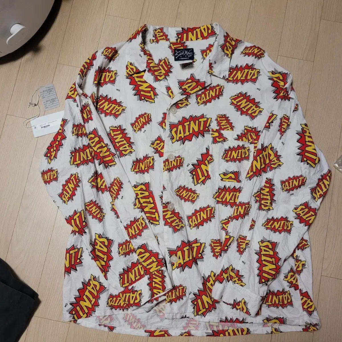 セントマイケル パジャマシャツ DW_PAJAMA SH/WORLD MAP | SAINT